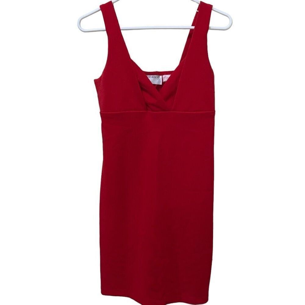 Hugo Buscati Collection Red Form-fitting Cocktail Dress - Size Medium